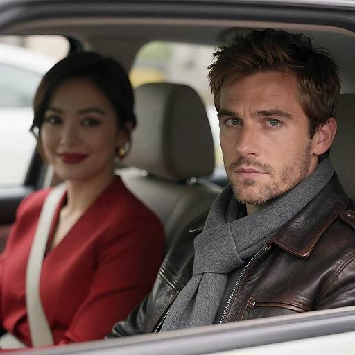 Urban Car Portrait of Couple