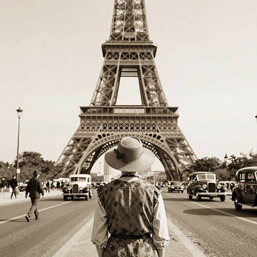 Vintage 1920s Parisian Street Scene