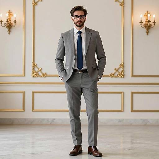 Sophisticated Man in Formal Office Attire