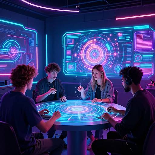 Neon Cyberpunk AI Art Studio