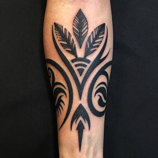 Tribal V Tattoo Designs with Nature