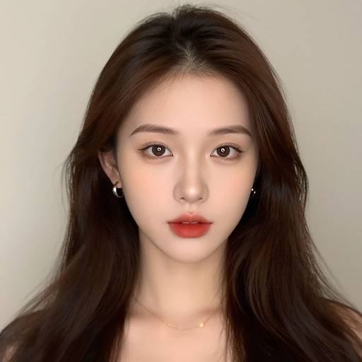 Realistic Portrait of Receding Hairline Woman