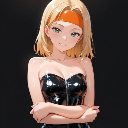 Playful Blonde in Shiny Leotard Playful Blonde in Shiny Leotard