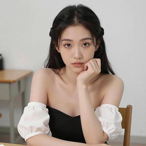 Thoughtful Asian Woman Portrait