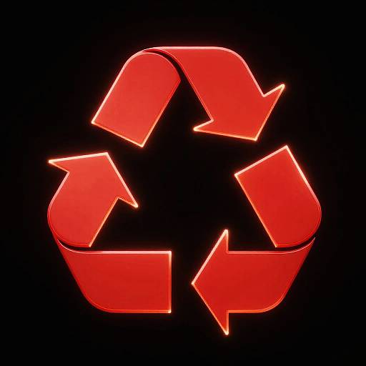 Electrified Red Recycle Logo