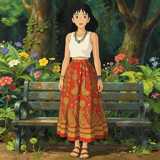 Bohemian Beauty in Botanical Garden