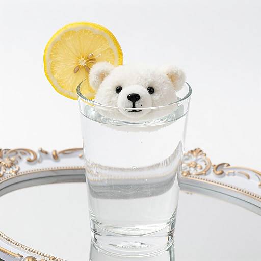 Refreshing Drink with Cute Polar Bear