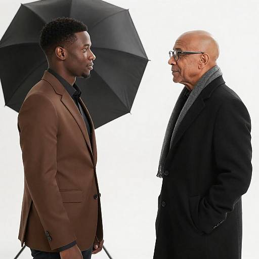 Backlit Outdoor Portrait of Two Men
