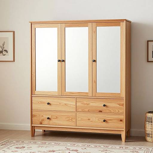 Minimalist Natural Pine Wardrobe Design