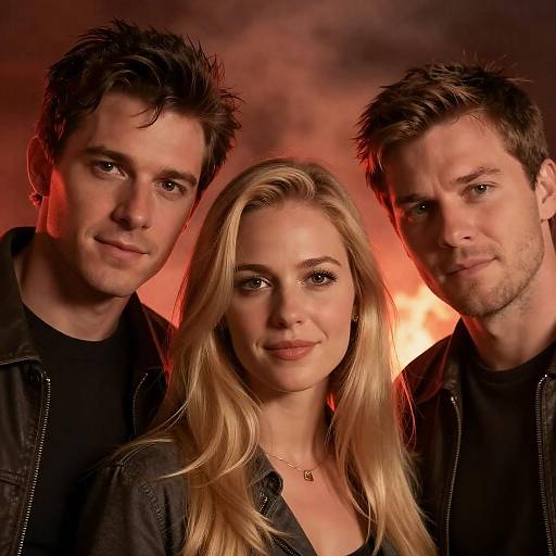 Three Faces: Intense Expressions in Warm Light