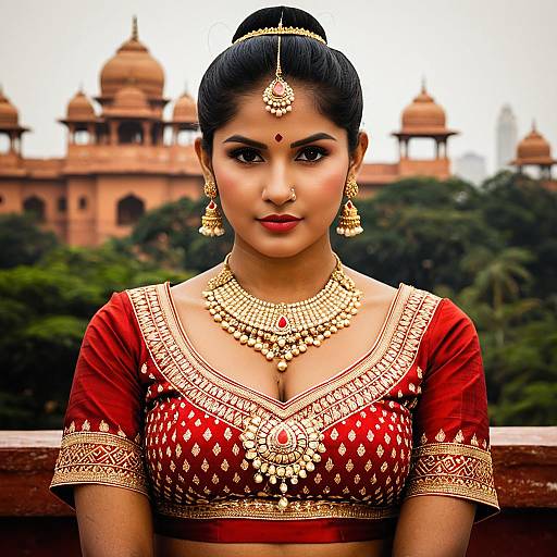 Elegant Indian Woman in Traditional Attire