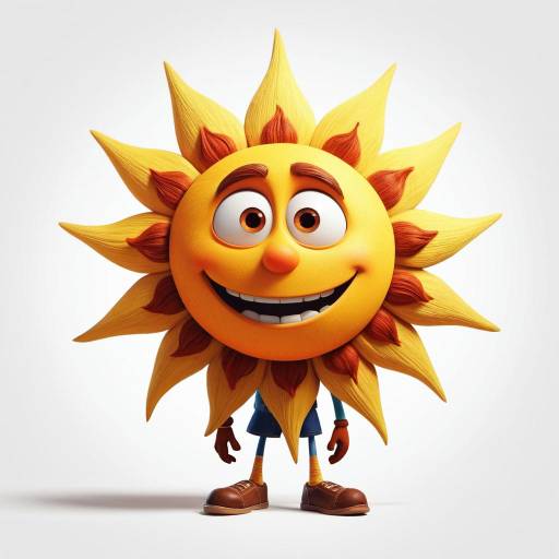 3D Anthropomorphic Sun Character