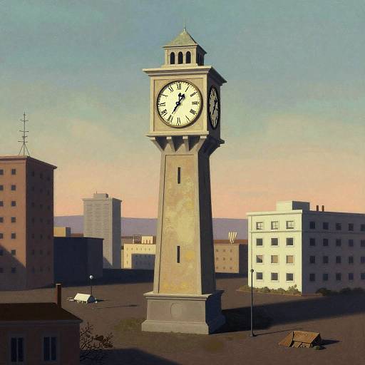Surreal Melting Clock Tower