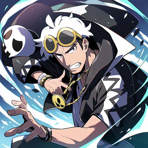 Illustration of Guzma (pokemon), pokemon in the style of Fumitsuki (minaduki 6)