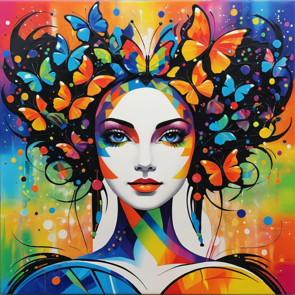 Bold and Vibrant Butterfly Artwork