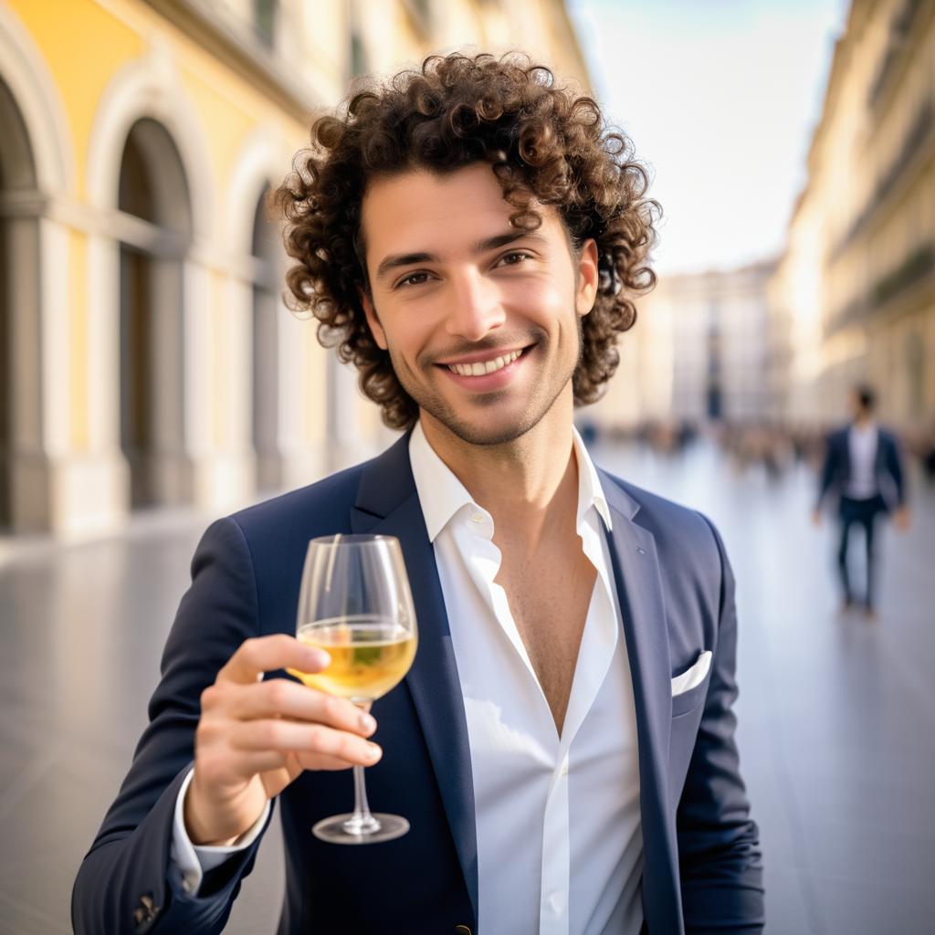 Stylish Young French Man in Milan