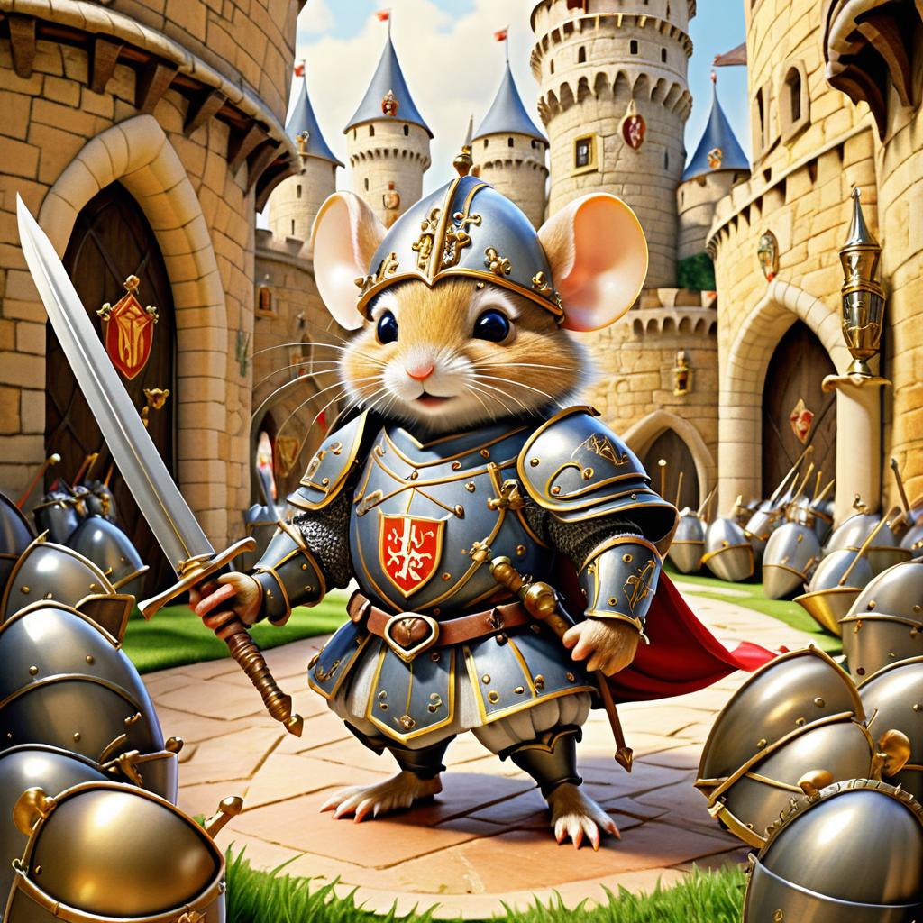 Brave Mouse in a Medieval Castle