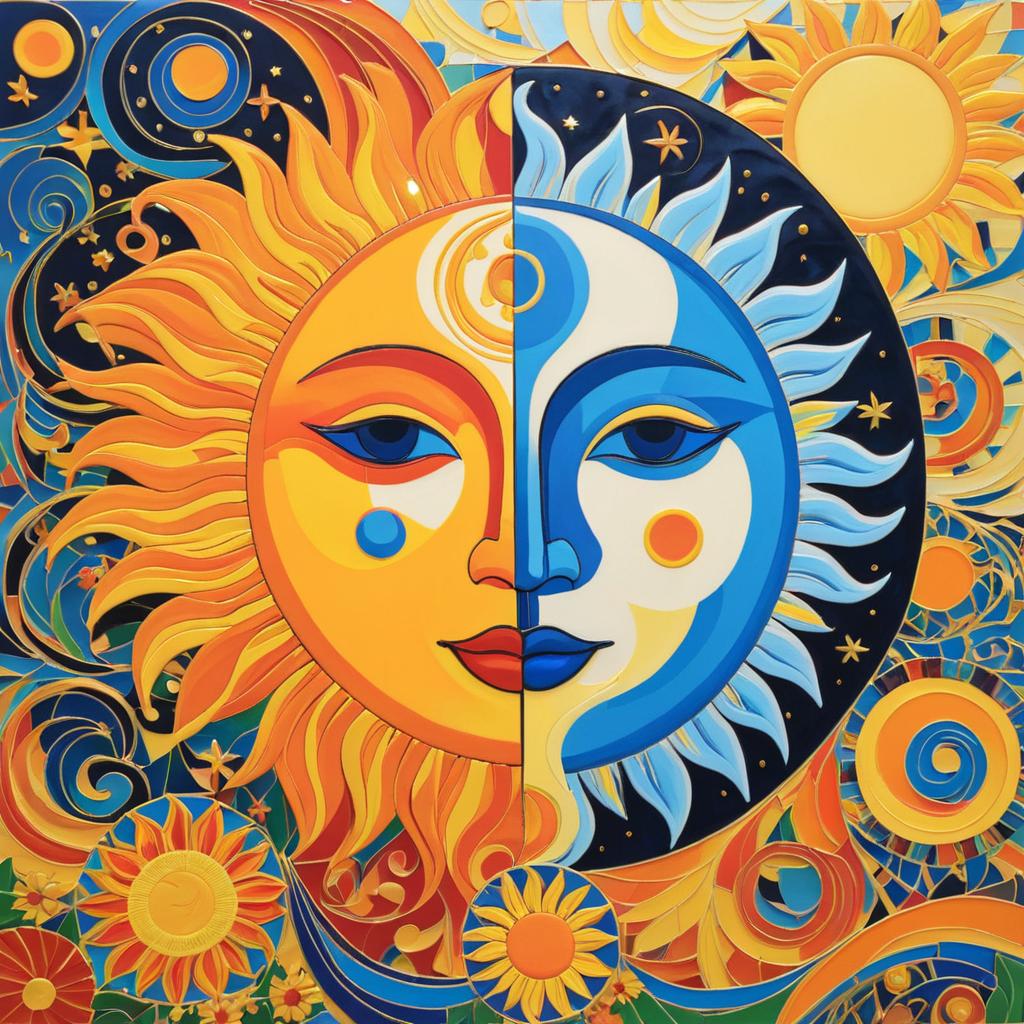 Contrast of Joy and Sorrow: Sun and Moon