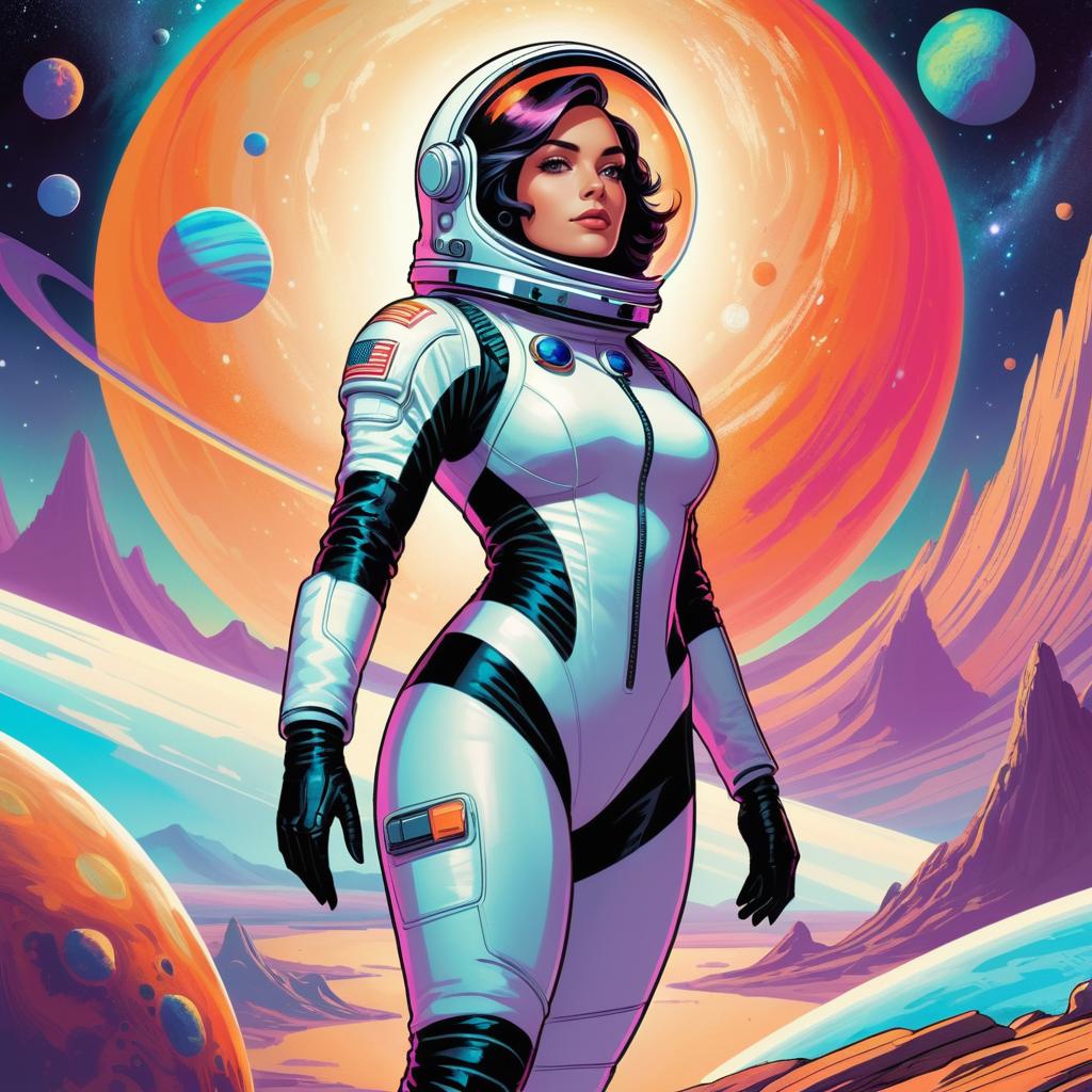 Dynamic Space Explorer in Comic Style