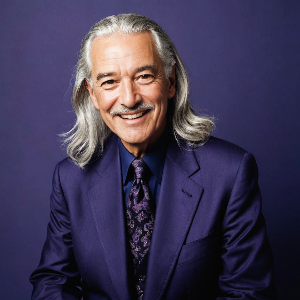 Elegant Elderly Man in Studio Setting