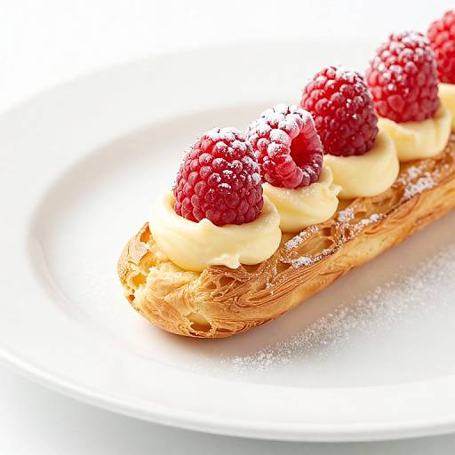 Creamy Custard Choux with Raspberries