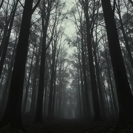 Haunting Serene Forest Illustration