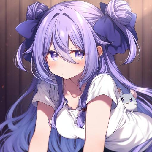 Illustration of Amamiya shizuku (hizuki yayoi), original in the style of Muroku (aimichiyo0526)