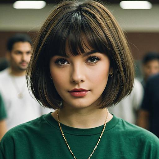 Realistic Solo Girl with Bob Haircut