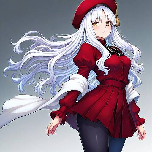 Illustration of Caren hortensia (amor caren), fate (series) in the style of Terrajin
