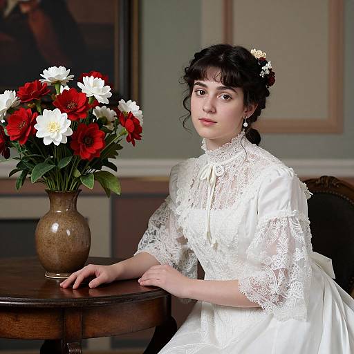 Victorian-Era Elegant Woman Portrait