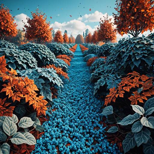 Whimsical Yarn Garden with Autumn Hues