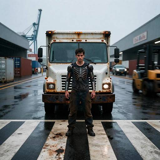 Ember-Eyed Courier by Rusted Delivery Truck