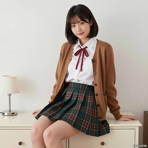 Stylish Asian Woman in Cozy Attire