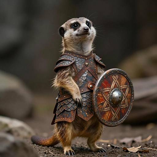 Cinematic Viking Meerkat Sentry Full-Body