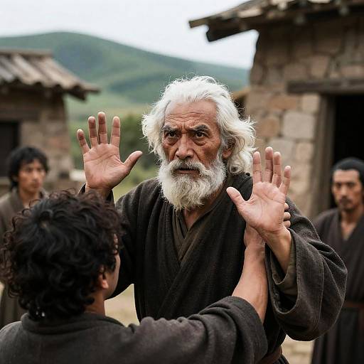 Dramatic Encounter with Wise Elder