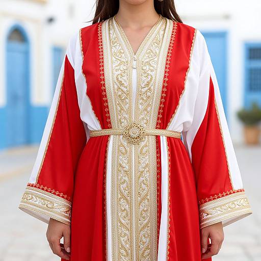 Close-up of Traditional Tunisian Dress