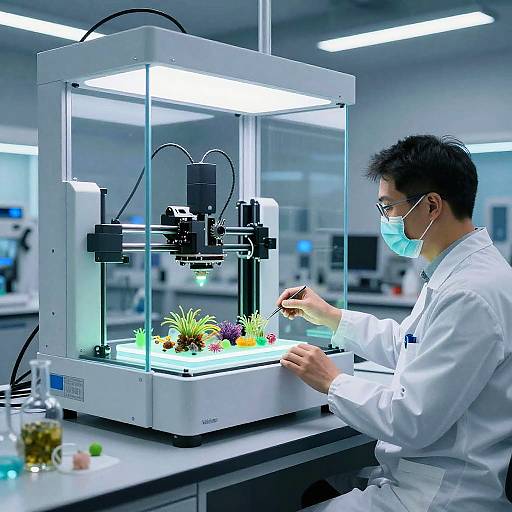 Futuristic Genetic Engineering Lab Scene