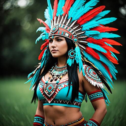 Vibrant Aztec Cosplay Costume Design