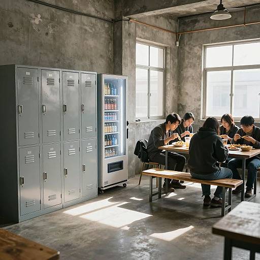 Cozy Industrial Factory Break Room