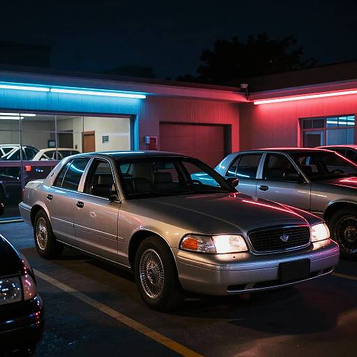 Neon Lit Classic Crown Victorias