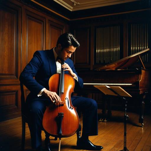 Chiaroscuro Portrait of a Classical Cellist