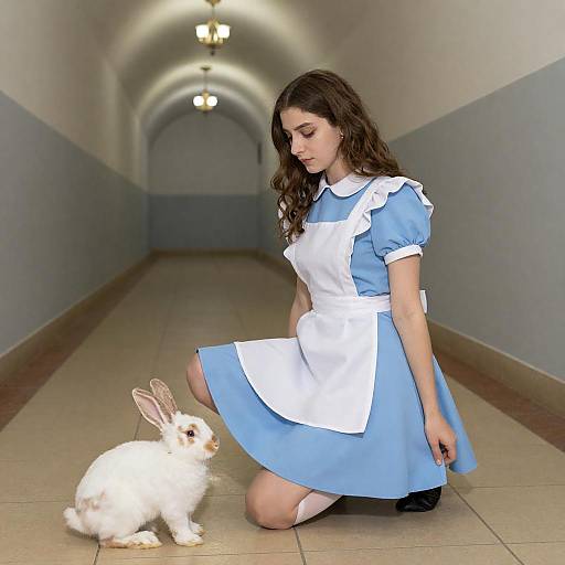 Alice in Wonderland Inspired Young Woman