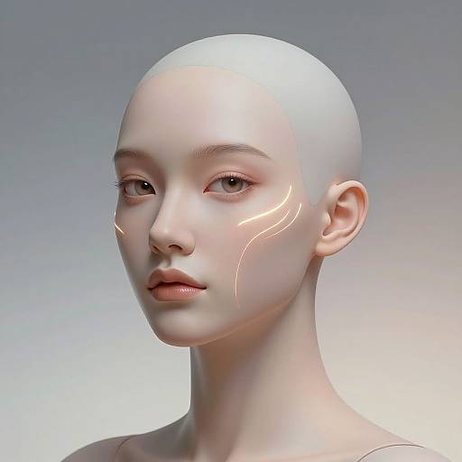 Hyperrealistic Humanoid AI Portrait