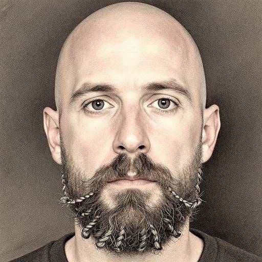Bald Man with Braided Beard Headshot