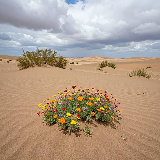 Vibrant Wildflowers Blooming in Desert