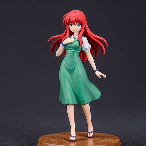 Anime Figurine of a Woman in Green