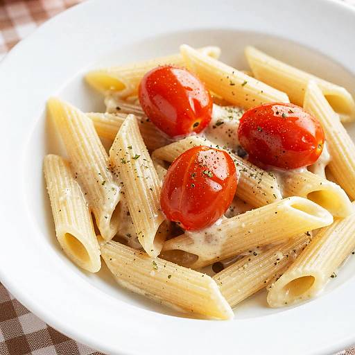 Creamy Penne Pasta with Cherry Tomatoes