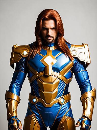 Man in X-O Manowar Cosplay Costume