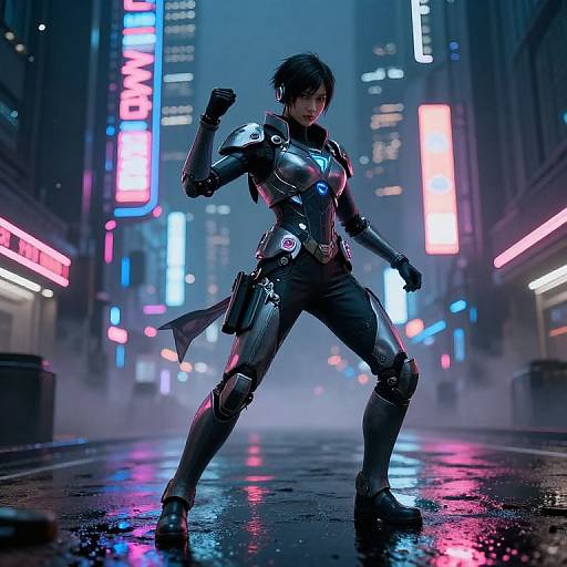 Leurel: Futuristic Cyberpunk Hero