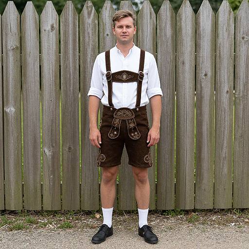 Man in Traditional Bavarian Outfit